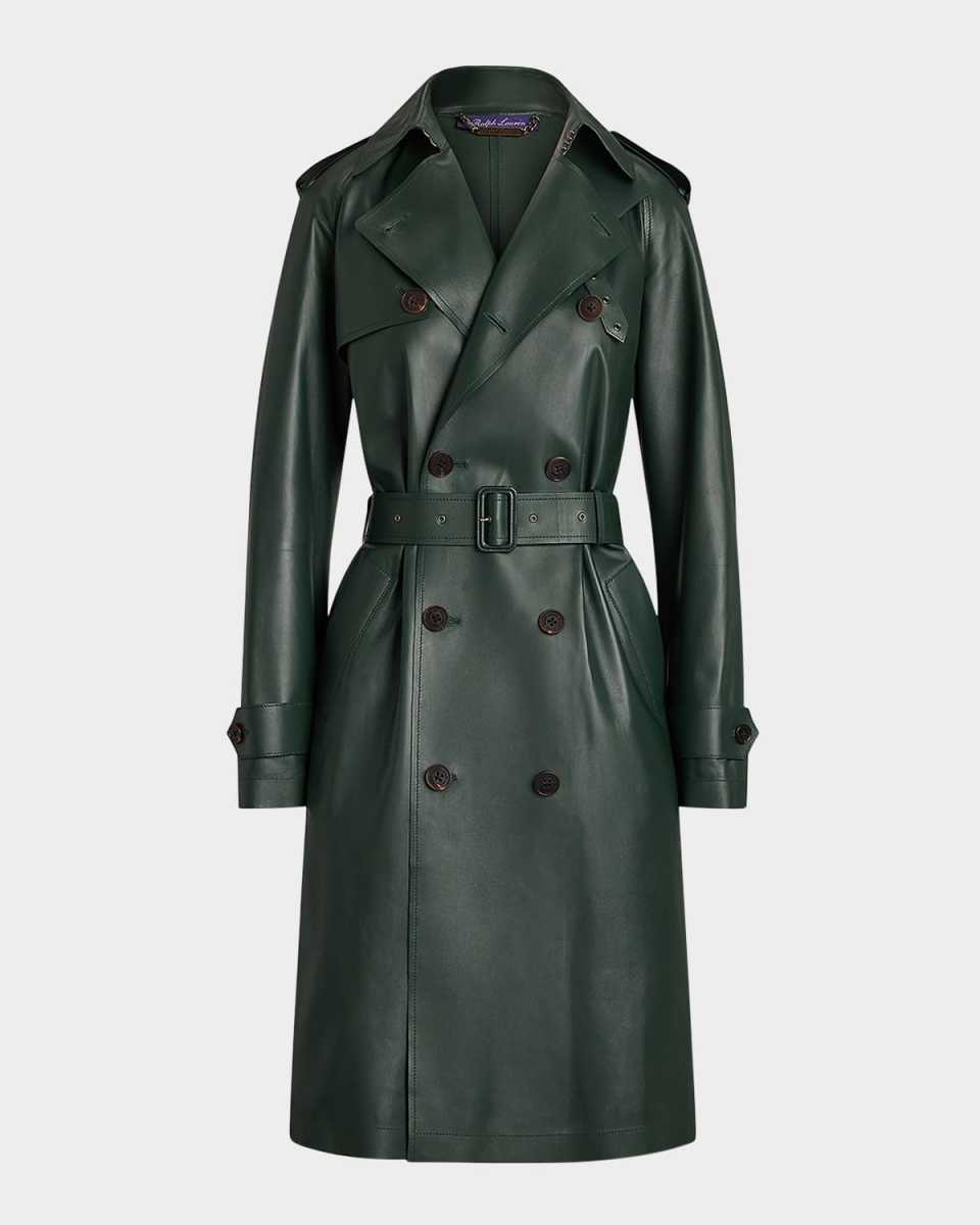 Niles Leather Trench Coat